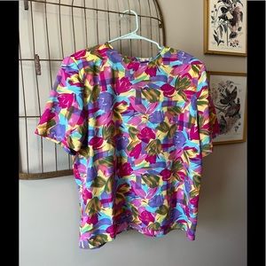 Vintage Braemar by Jeremy Scott Floral Blouse
